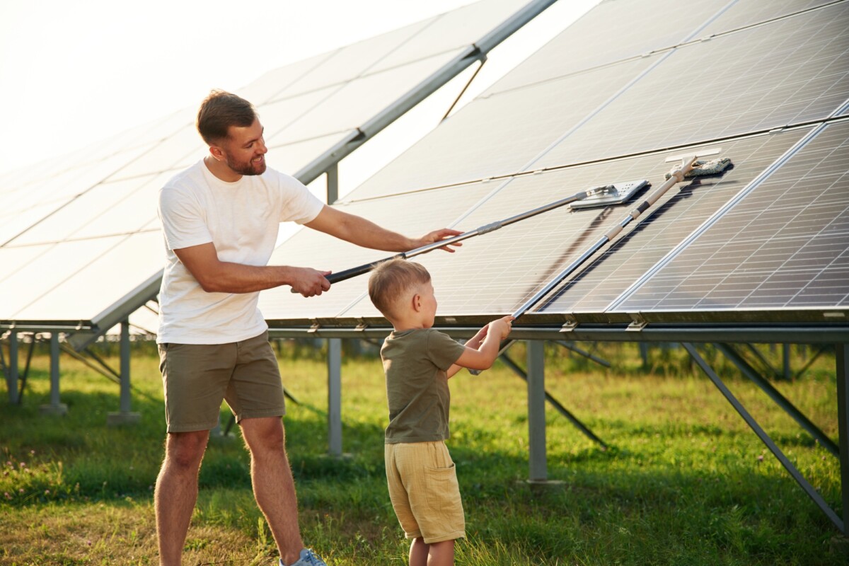 Cleaning solar panels