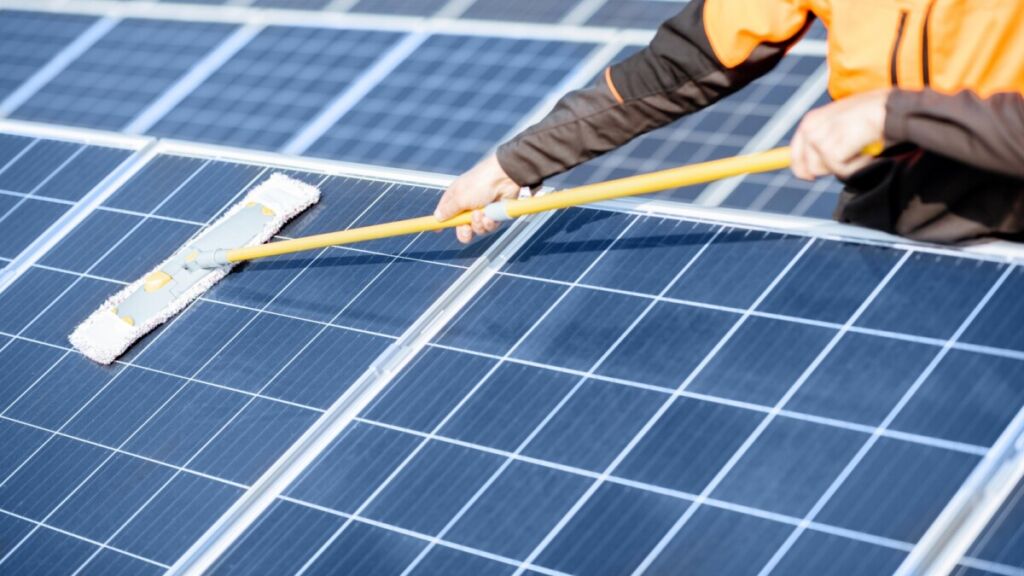 Cleaning solar panels