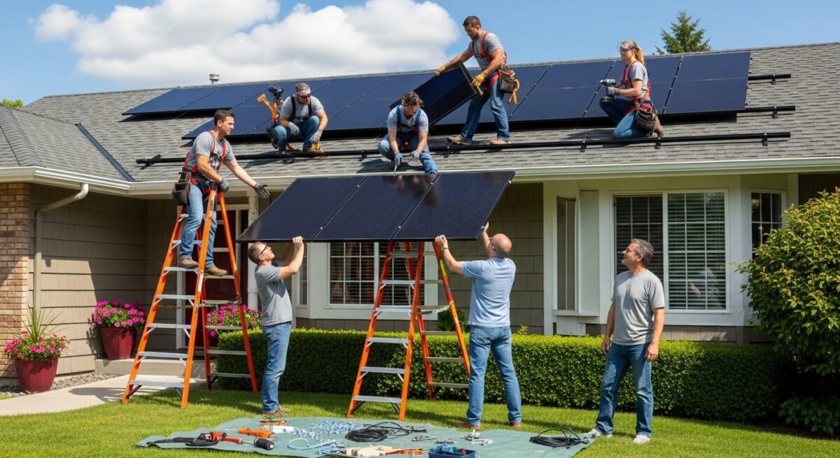 how long solar installation takes